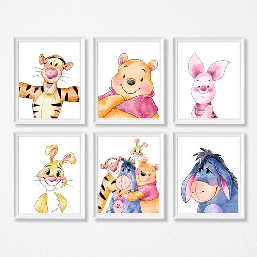 Winnie the Pooh Nursery Art Print Printable Wall Decor Etsy