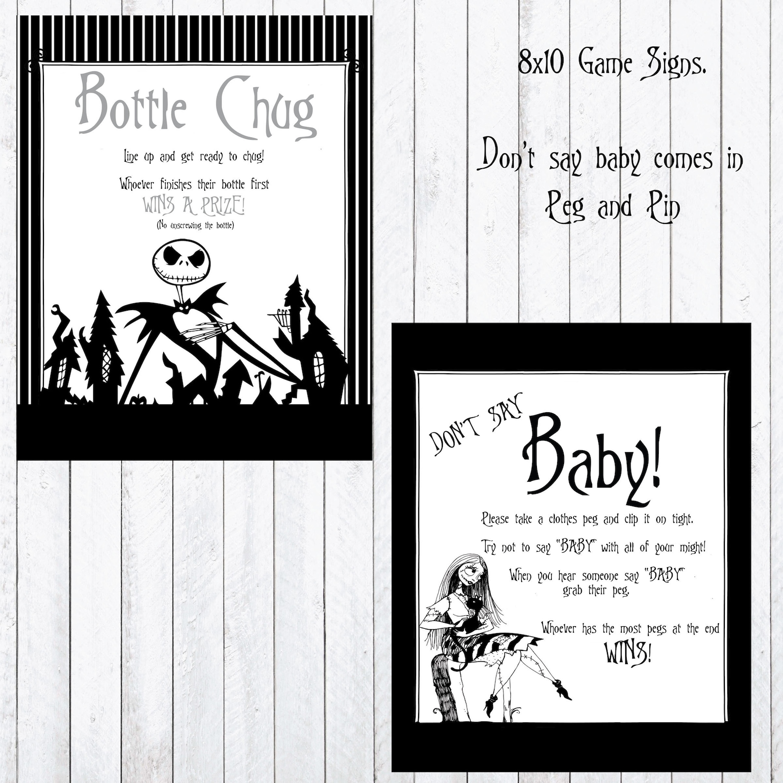 Baby Shower Games. Nightmare Before Christmas Jack Etsy Canada