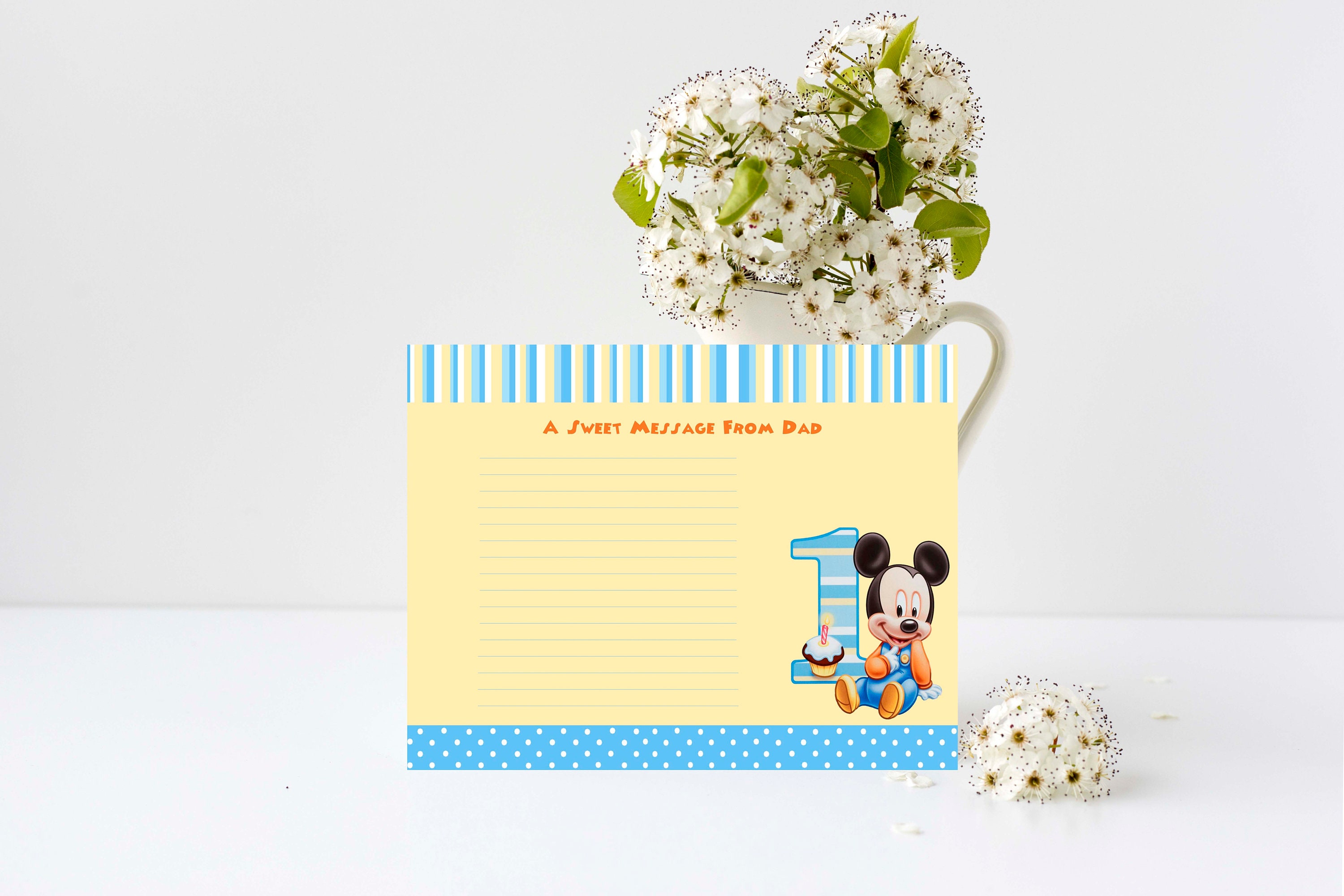 Mickey Mouse 1st Birthday Guest Book Make Your Own Guest | Etsy