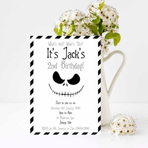 Nightmare Before Christmas Birthday Invitation, Edit and Print Your Own Invitation - Etsy