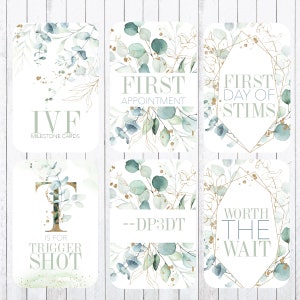 IVF Fertility Milestone Cards, Tarjetas 4x6, DESCARGA INSTANTÁNEA, Imprima su propia
