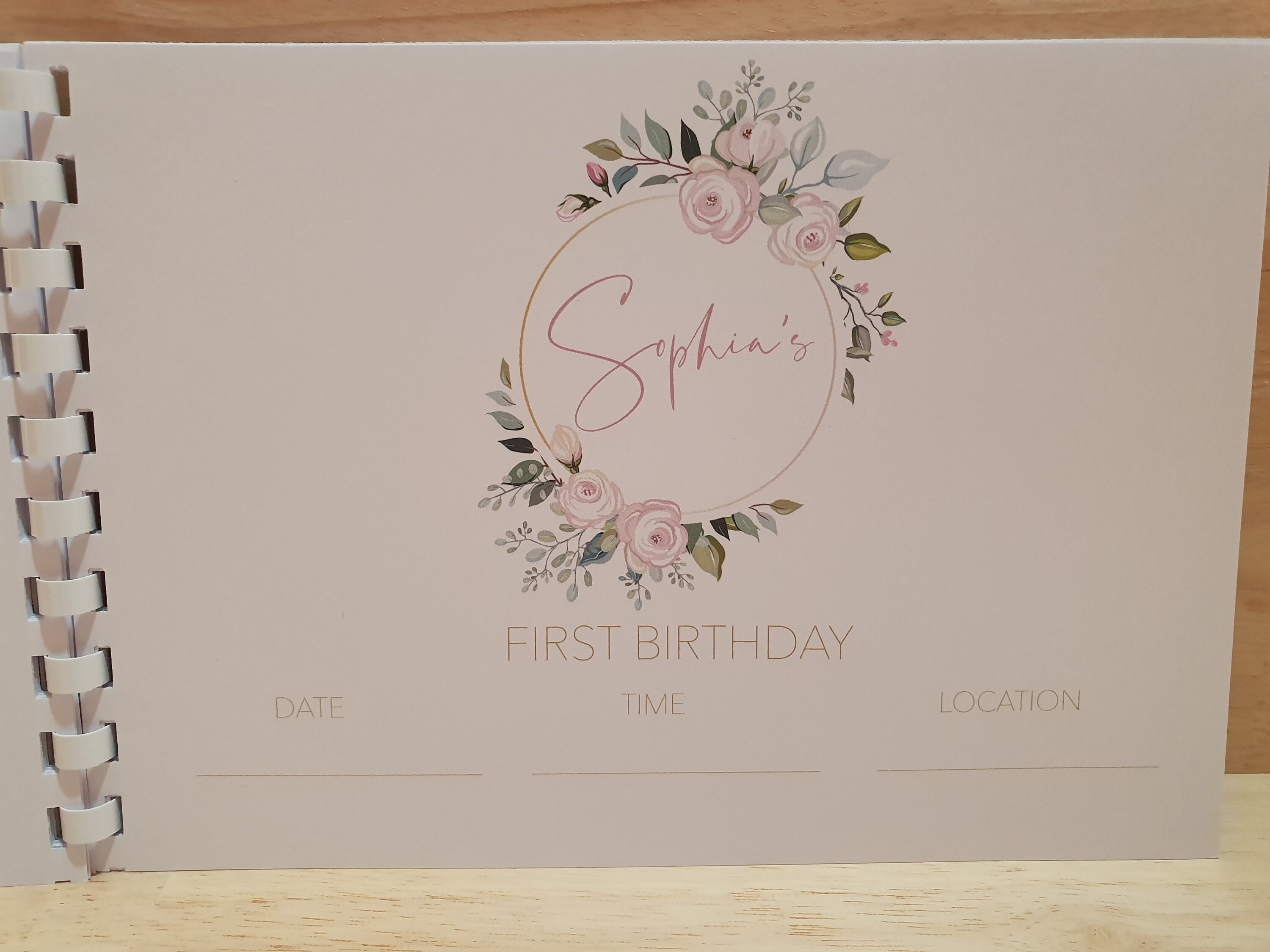 Personalised Birthday Guest Book 1st Birthday Keepsake Book Etsy