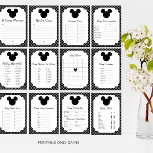 Mickey Mouse Baby shower Games. Baby Shower Games, Print Your Own Games