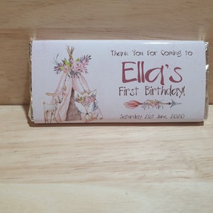Woodland Animals Chocolate bar wrapper, Candy Bar Wrapper,  Edit and Print your own wrapper