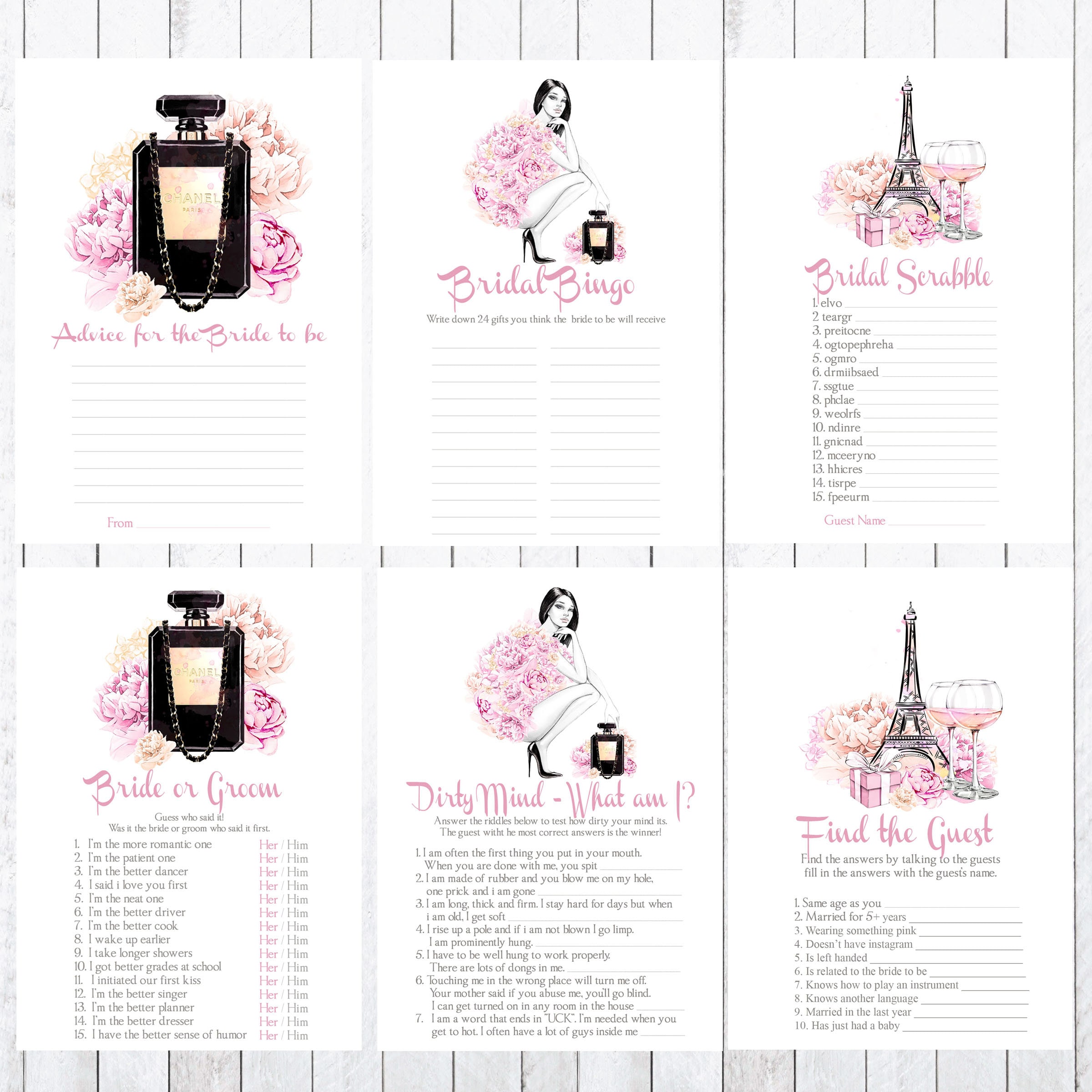 Bridal Shower Games Kitchen Tea Wedding Games 12 Games Etsy