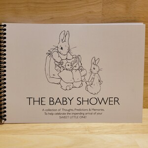 Il Baby Shower, Libro di previsione degli ospiti, Libro in formato A5, Coniglio
