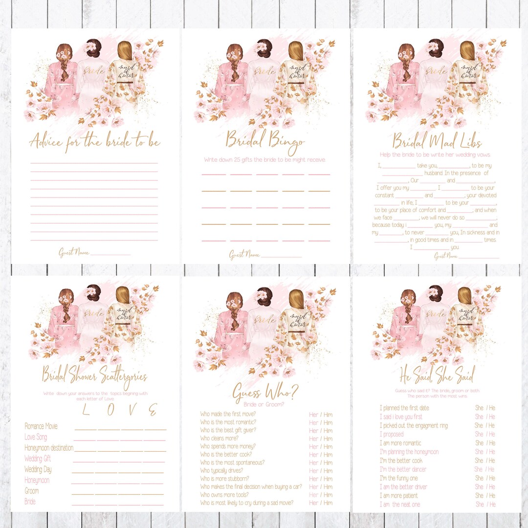 Bridal Shower Games Kitchen Tea Wedding Games 10 Games Etsy