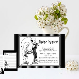 Recept Aanvraag Kaart, Recept Card, Bruidsdouche, Bruiloft, Keuken Thee, INSTANT DOWNLOAD