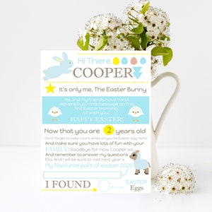Letter From Easter Bunny, Edit and Print your own Letter.