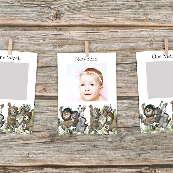 Where the Wild Things Are Banner, Photo Banner, 2 Sizes, Edit and Print Your Own.