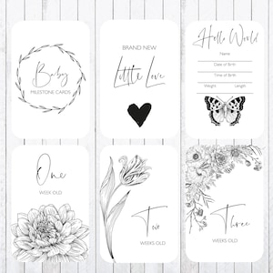 Cartes d’étape pour bébés, cartes 4x6.  Téléchargement instantané.