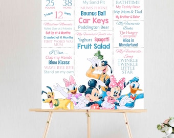Micky Maus Clubhaus Geburtstagstafel, 1 Geburtstag, Minnie Maus, Bearbeiten und Drucken Sie Ihre eigene Tafel