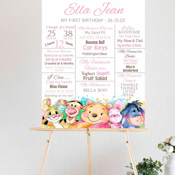 Winnie the Pooh 1st Birthday Board - Etsy