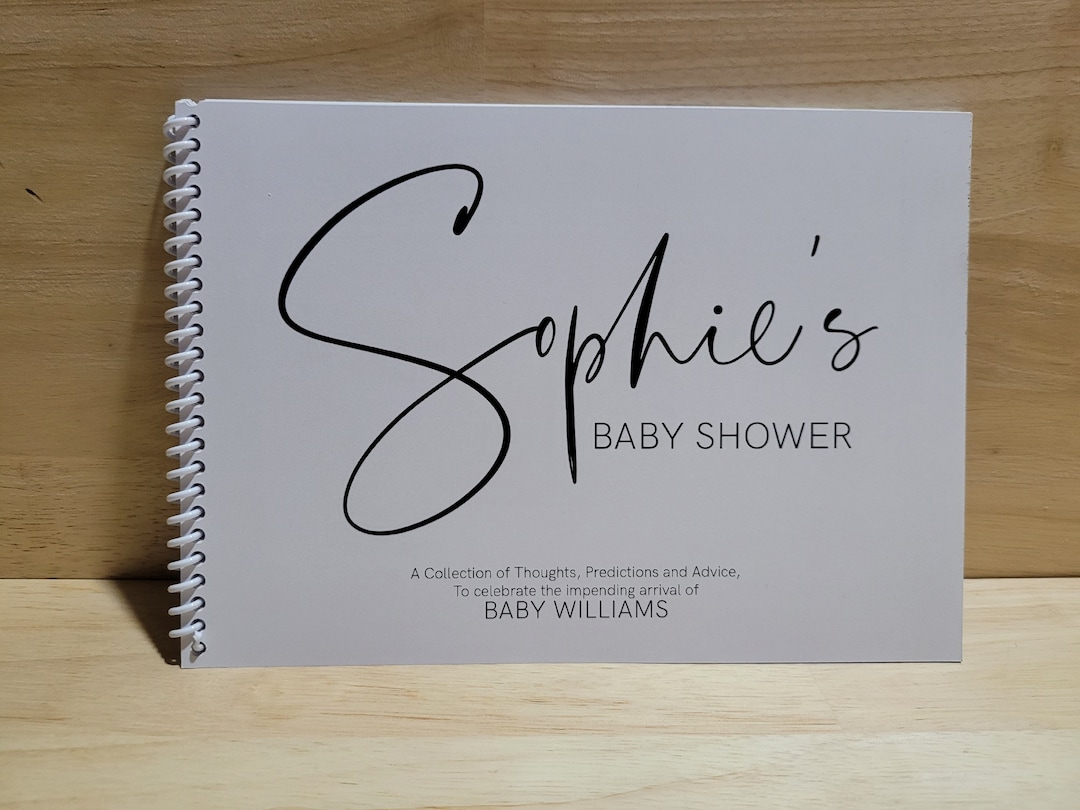 Personalised Baby Shower Book, Guest Prediction Book, Advice Etsy