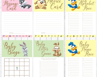 Looney Tunes-spellen voor babyshowers. Direct downloaden