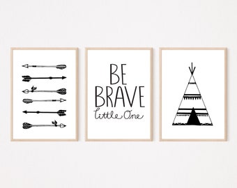 Tribal Nursery Print, Kids Room Prints,  Frames Not Included. Print Your Own, Instant Download