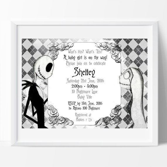 Nightmare Before Christmas Baby Shower Invitation Edit and - Etsy Israel