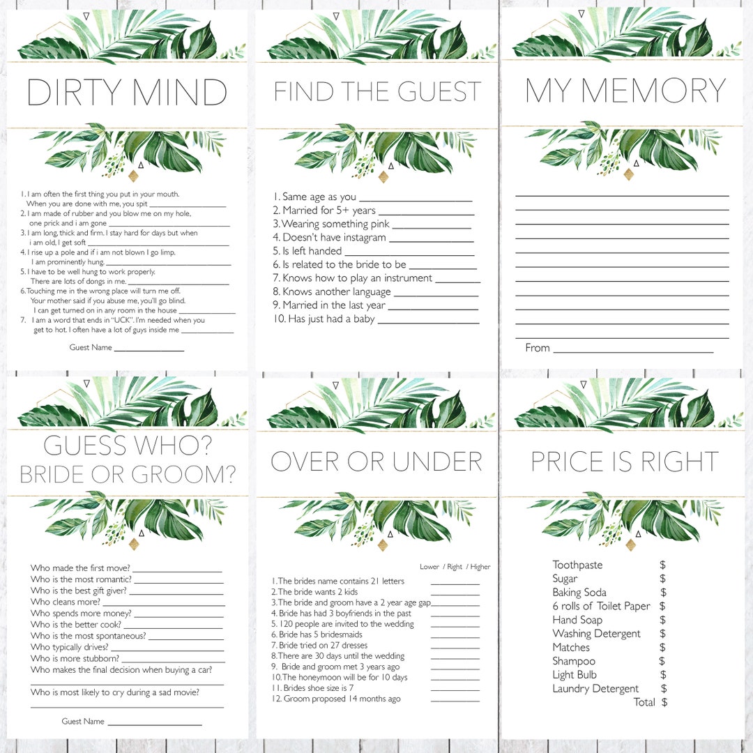 Bridal Shower Games Kitchen Tea Wedding Games 17 Games Etsy