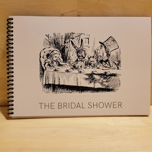 The Bridal Shower, Your choice of page choices, Alice in Wonderland, Print Your Own Book. INSTANT DOWNLOAD.