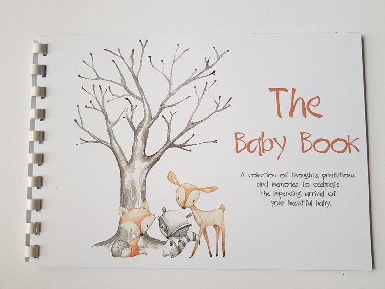 Guest Predictions A5 size book. Baby Shower Book