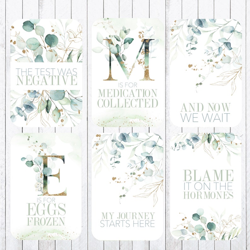 IVF Fertility Milestone Cards 4x6 Cards INSTANT DOWNLOAD - Etsy