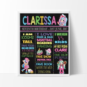 Shopkins Chalkboard, Edit and Print your own Chalkboard