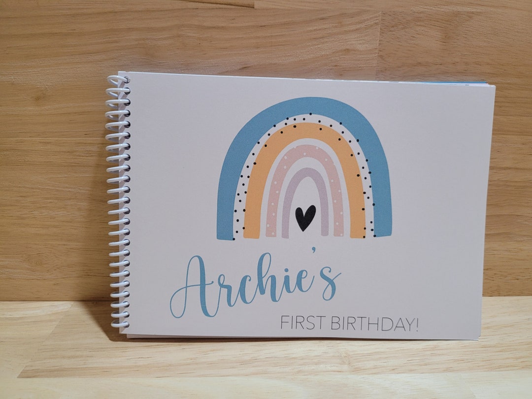 Personalised Birthday Guest Book 1st Birthday Keepsake Book Etsy