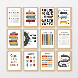 Kinder Wandbild, Spruch, Personalisierter Namensdruck, Belohnungskarte, 41 Drucke in einem Pack