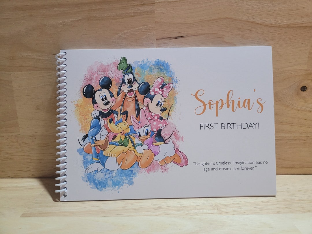 Mickey Mouse Birthday Guest Book, Keepsake Book, 1st Birthday ...