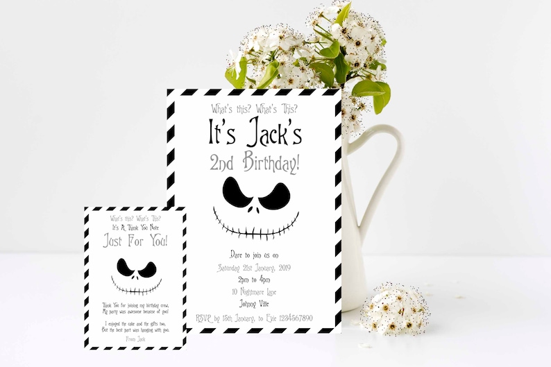 Nightmare Before Christmas Birthday Invitation Edit and Print | Etsy