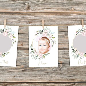 Photo Banner, 1st Birthday Banner, Milestone Banner,  2 Sizes, Edit and Print Your Own.