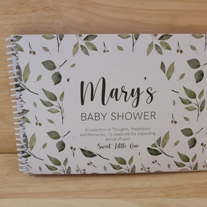 Babyshowerboek, boek met gastenvoorspelling, groen, advies aan ouders, boek op A5-formaat