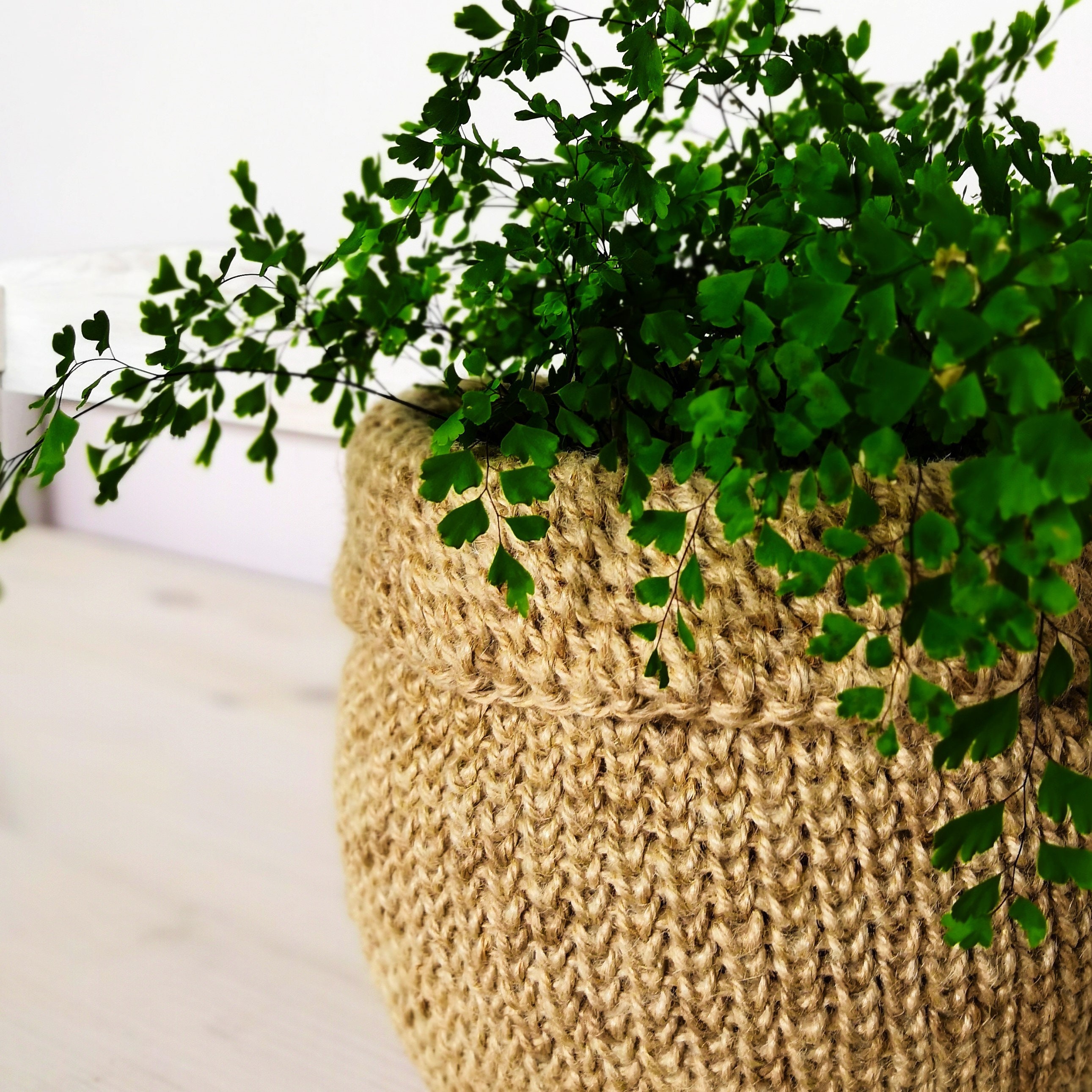 Ecofriendly jute flower pot Rustic plant pot cover Jute Etsy