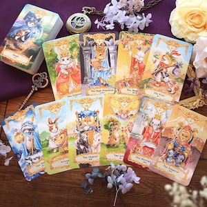 Kit Tarot Maruco Animal - Edición 2025 78 cartas con Bolsa de Tarot + Guía china + Cinco postales estampadas