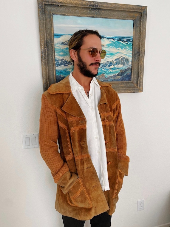 70s Suede Knit Jacket Size XL