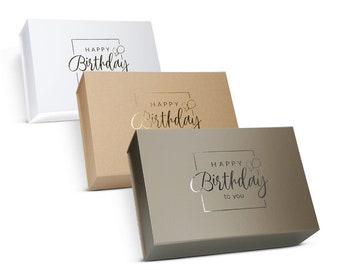 Magnetbox 33x22x10 cm Happy Birthday - Geburtstags Geschenkbox