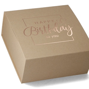 Magnetbox Faltschachtel 22x22x10 cm Happy Birthday Geburtstags Geschenkbox Bild 4