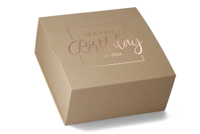 Magnetbox Faltschachtel 22x22x10 cm Happy Birthday Geburtstags Geschenkbox Bild 4