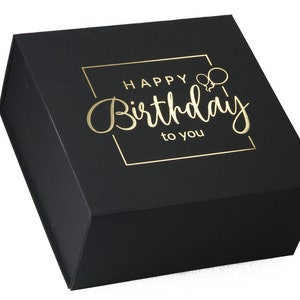 Magnetbox Faltschachtel 22x22x10 cm Happy Birthday Geburtstags Geschenkbox Bild 1