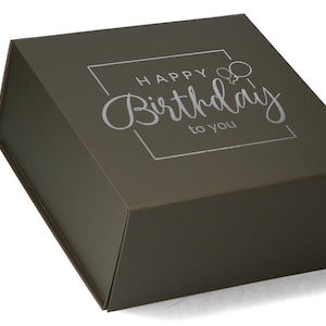 Magnetbox Faltschachtel 22x22x10 cm Happy Birthday Geburtstags Geschenkbox Bild 5