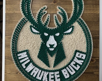 Milwaukee Bucks String Art Sign