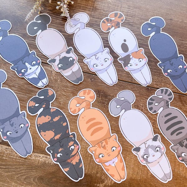 Cheeky Long Cat Bookmarks