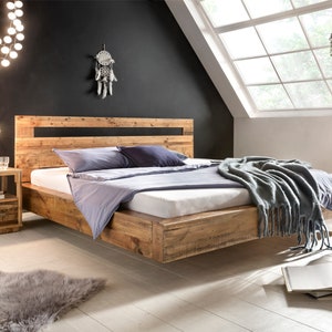 Woodkings Marton bed 180x200 wooden bed frame double bed recycled pine bedroom furniture