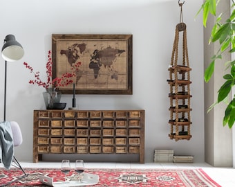 Woodkings Sideboard Madurai Apothecary Cabinet Reclaimed Wood Rustic from Brick Molds Unique