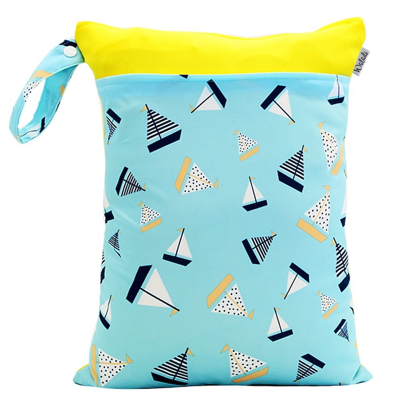 Medium Waterproof Wet Bag with Zip 30 x 40cm Boats