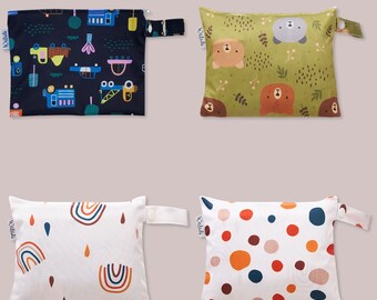 Small Waterproof Wet Bag for Babies, Swimming Pool, Cloth Nappies, Kindergarten, Sanitary, First Aid Kit, Personal Care, Cosmetics, Snacks