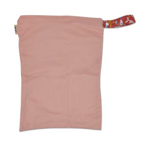 Medium Waterproof Wet Bag with Zip 30 x 40cm - Pink Whales image 2