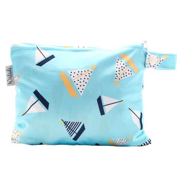 Small Waterproof Wet Bag with Zip 19 x 16cm Forest Design