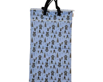 Waterproof Double Zip Large Wet Bag Bear 40x70cm