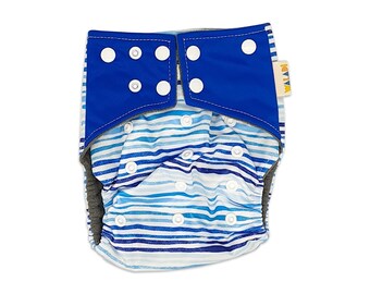 Blue Design Bamboo Charcoal Cloth Nappy